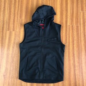 Zara Man Hooded Modern Vest Black